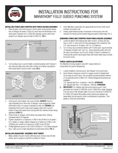 Marathon Installation Instructions